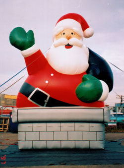 Santa Claus advertising inflatables - Chimney Santa